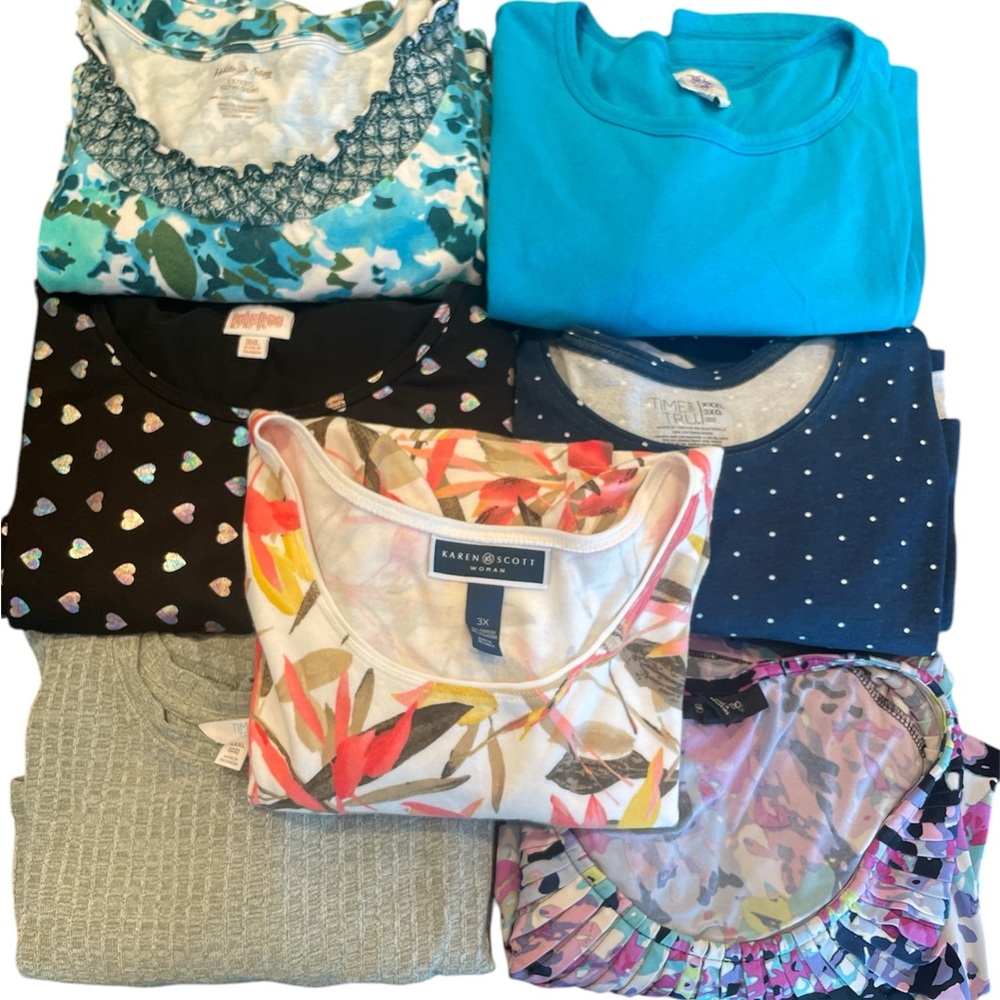 3x Bundle of Floral and Patterned Tops